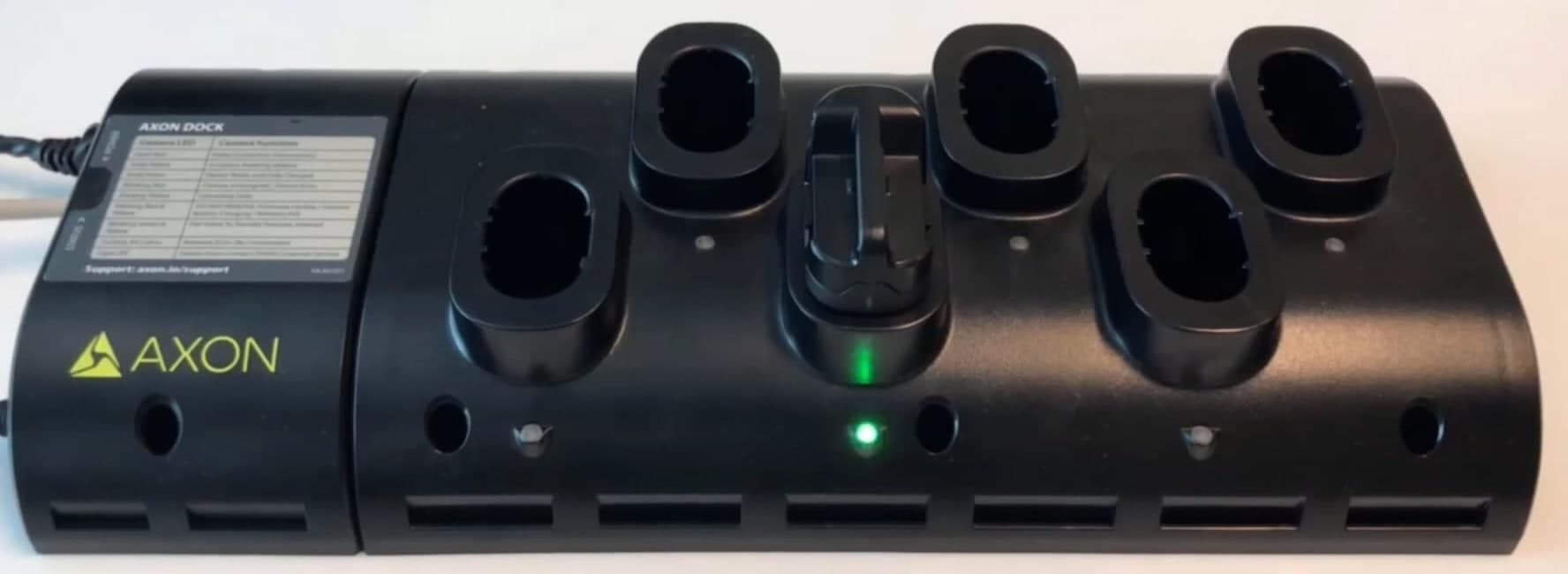 TASER dock with one battery docked
