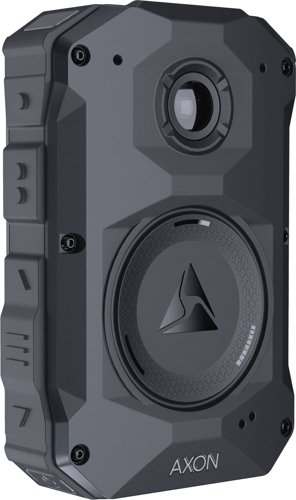 Axon Body 4 camera, front three-quarter view