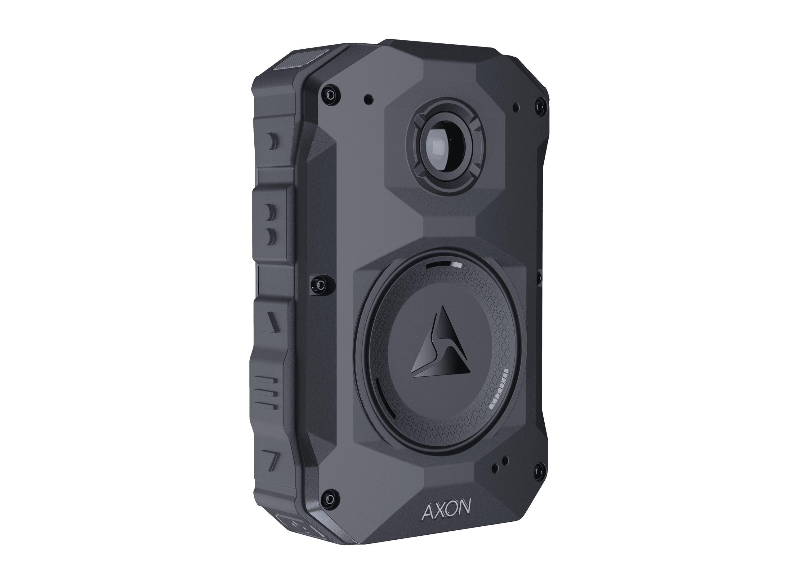 Axon Body 4 camera, front three-quarter view